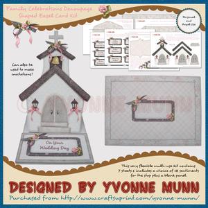 Family Celebrations Decoupage Shaped Easel Card Kit