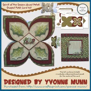 Spirit of the Season Quad Petal Shaped Fold Card Kit