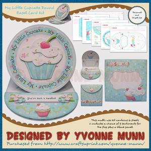 My Little Cupcake Round Easel Card Kit