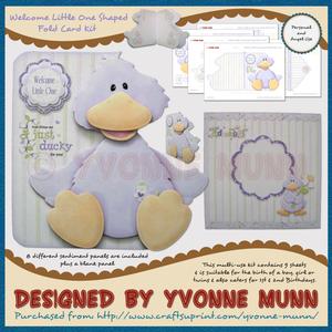 Welcome Little One Shaped Fold Card Kit