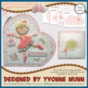 Life?s a Merry Dance! Heart Shaped Fold Card Kit