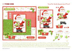 Time for Santa Square Card Front