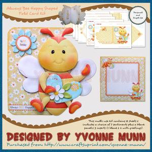 Always Bee Happy Shaped Fold Card Kit