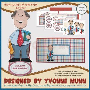 Happy Chappie Shaped Easel Card Kit