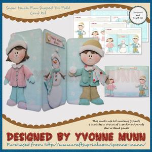 Snow Much Fun Shaped Tri Fold Card Kit