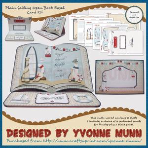 Plain Sailing Open Book Easel Card Kit