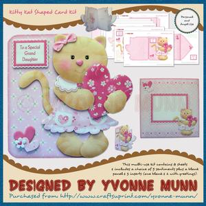 Kitty Kat Shaped Card Kit