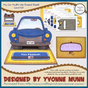 My Car Multi-use Shaped Easel Card Kit