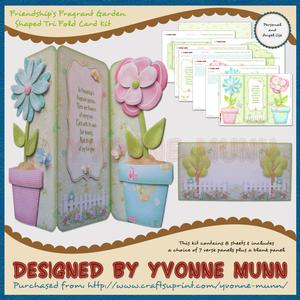 Friendship?s Fragrant Garden Shaped Tri Fold Card Kit