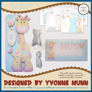 Cuddly Giraffe Shaped Fold Card Kit