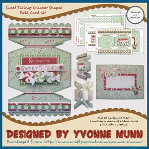 Sweet Tidings Cracker Shaped Fold Card Kit