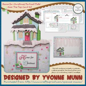 Home for Christmas Portrait Fold Over the Top Card Kit