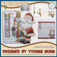 Here Comes Santa Decoupage Shaped Fold Card Kit