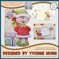 Christmas Elf Bearing Gifts Shaped Fold Card Kit