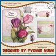 Pink Tulips Shaped Fold Card Kit