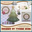 3D Christmas Tree Shaped Fold Card Kit