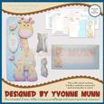 Cuddly Giraffe Shaped Fold Card Kit