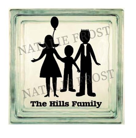Personalise Yourself Family Glass Block Cutting File 1 Boy