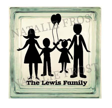 Personalise Yourself Family Glass Block Cutting File 1 Boy 1