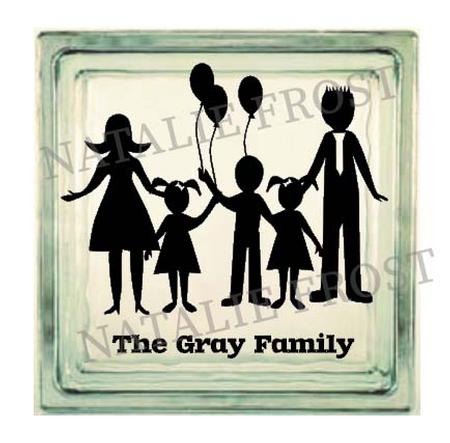Personalise Yourself Family Glass Block Cutting File 1 Boy 2