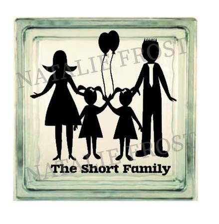 Personalise Yourself Family Glass Block File 2 Girls