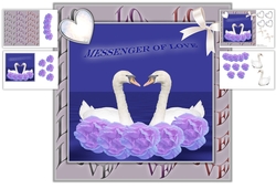 Messenger of Love Swans, Mini Kit, Decoupage Sheets