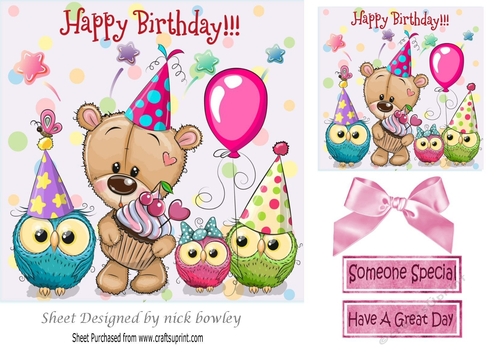 Teddys birthday party with friends 7x7