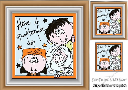 Have a Spooktacular Day with friends (orange) 8x8