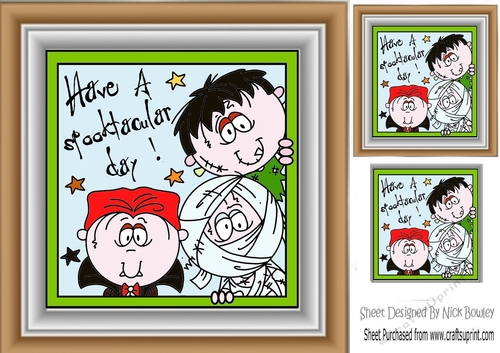Have a Spooktacular Day with friends (green) 8x8