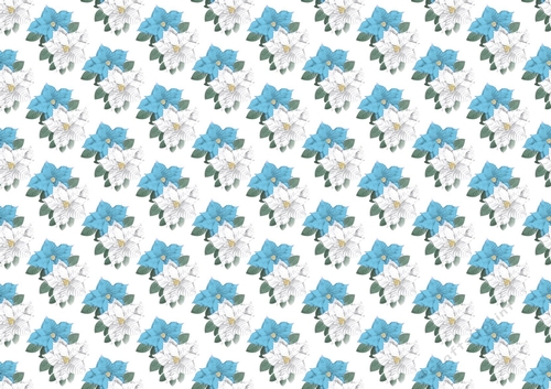 blue and white poinsettias backing paper (small)