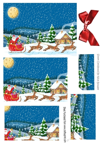 Lovely santa pyramids with red bow