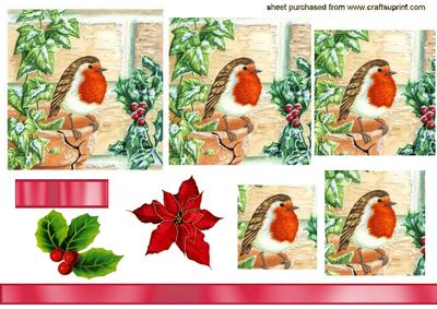 Little Robin Sitting on a Flowerpot,pyramid