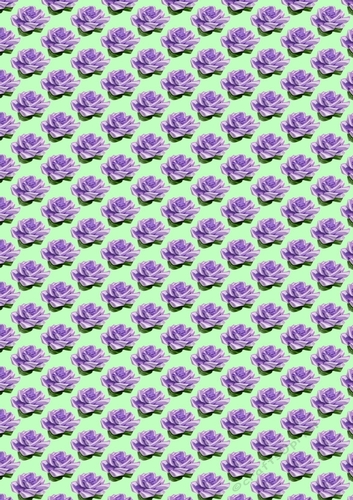 Pretty purple satin roses small (green background)