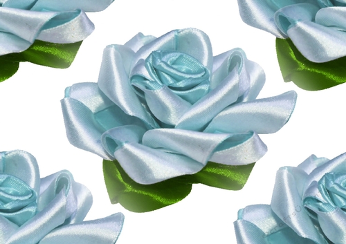 Pretty blue satin roses ( Big white background)