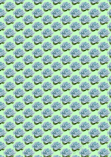 Pretty blue satin roses ( small green background)