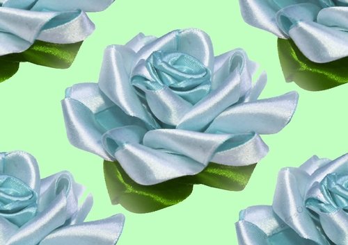 Pretty blue satin roses ( Big green background)