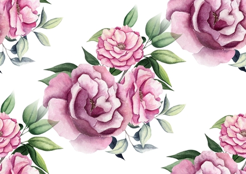 Pretty big pink roses with( white background) backing paper
