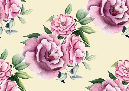 Pretty big pink roses with( cream background) backing paper