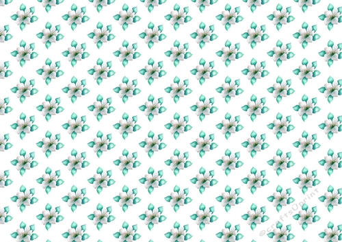 turq and white poinsettias background paper A4