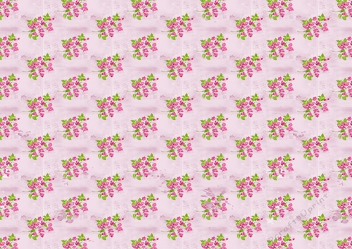 Pretty pink floral backing paper (small)