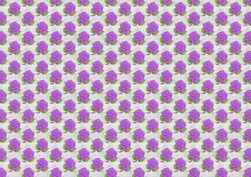 small purple roses on grey wooden background