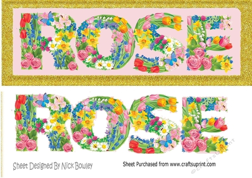 Pretty flower name ROSE DL