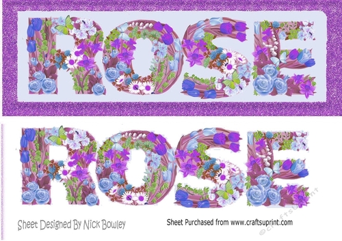 Pretty flower name ROSE DL (purple)