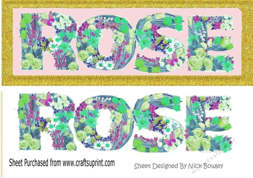 Pretty flower name ROSE DL (gold)