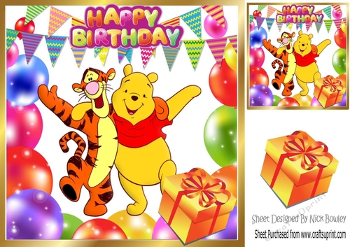 Best friends birthday tigger and pooh 8x8