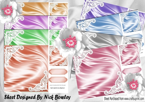  8 Pretty satin and ornate corners in card fronts 8x8 mini kit