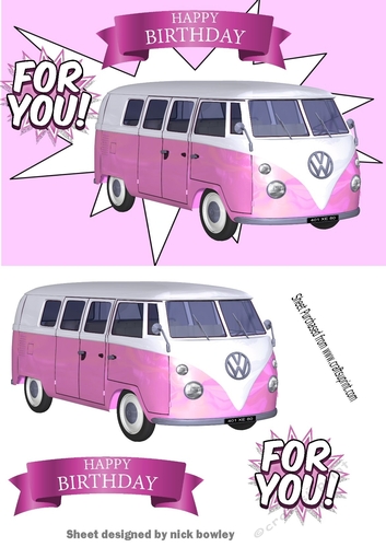 Pink Campervan  Just for you! A5