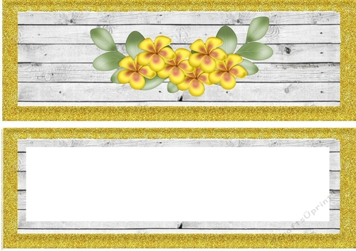 Pretty yellow flowers with butterflies DL Card, card front/insert