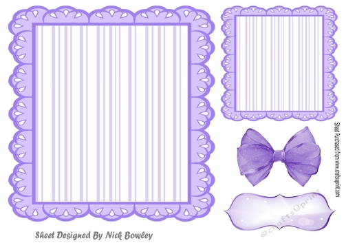 Purple stripe eyelet frame 8x8