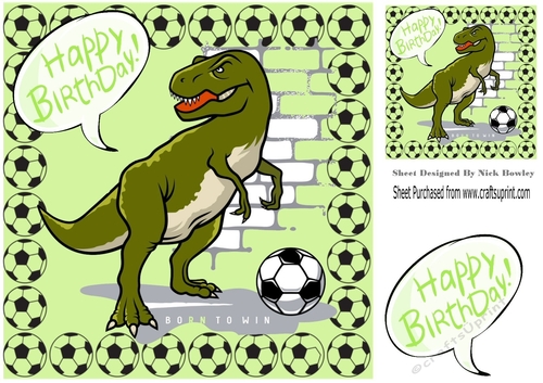 A dino footballer , born to win! 8x8
